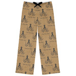 Octopus & Burlap Print Womens Pajama Pants - XL (Personalized)