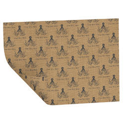 Octopus & Burlap Print Wrapping Paper Sheets - Double-Sided - 20" x 28" (Personalized)