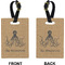 Octopus & Burlap Rectangle Luggage Tag (Front + Back)