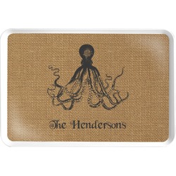 Octopus & Burlap Print Serving Tray (Personalized)