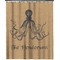 Octopus & Burlap Print Extra Long Shower Curtain - 70"x84" (Personalized)