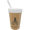 Octopus & Burlap Print Sippy Cup with Straw (Personalized)