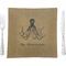 Octopus & Burlap Print 9.5" Glass Square Lunch / Dinner Plate- Single or Set of 4 (Personalized)