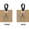 Octopus & Burlap Square Luggage Tag (Front + Back)