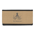 Octopus & Burlap Print Leatherette Ladies Wallet (Personalized)