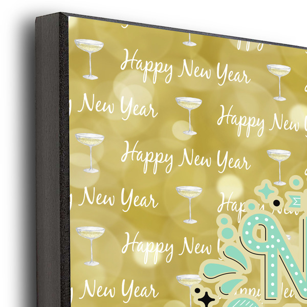 Happy New Year 11x14 Wood Print - Closeup