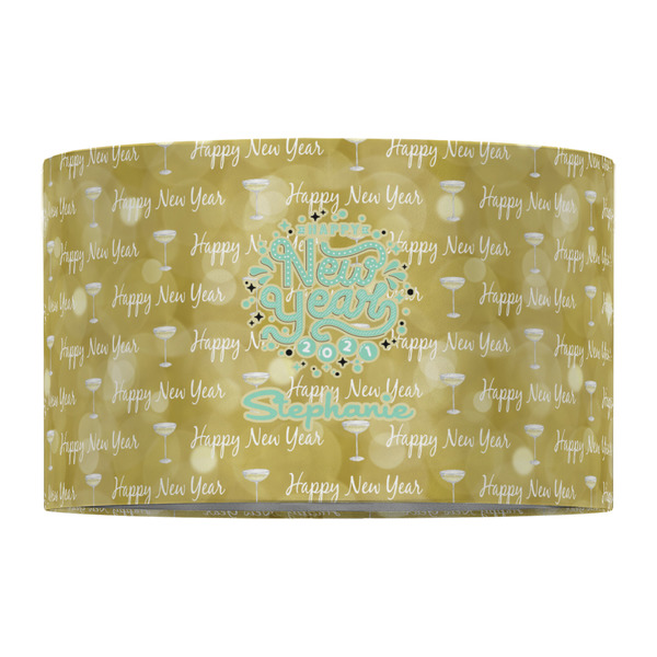 Happy New Year 12" Drum Lampshade - FRONT (Fabric)