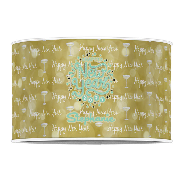Happy New Year 12" Drum Lampshade - FRONT (Poly Film)