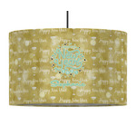 Happy New Year 12" Drum Pendant Lamp - Fabric (Personalized)