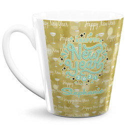 Happy New Year 12 Oz Latte Mug (Personalized)