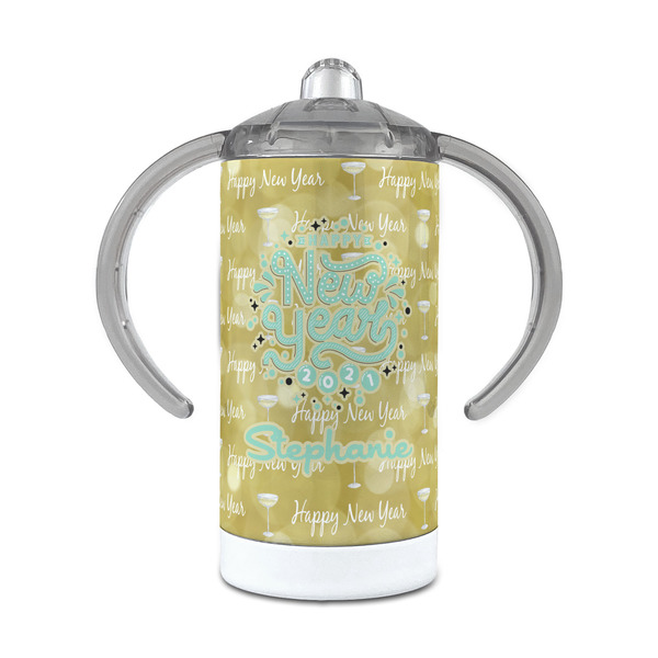 Custom Happy New Year 12 oz Stainless Steel Sippy Cup (Personalized)
