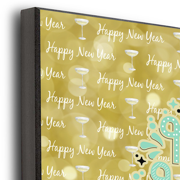 Happy New Year 12x12 Wood Print - Closeup