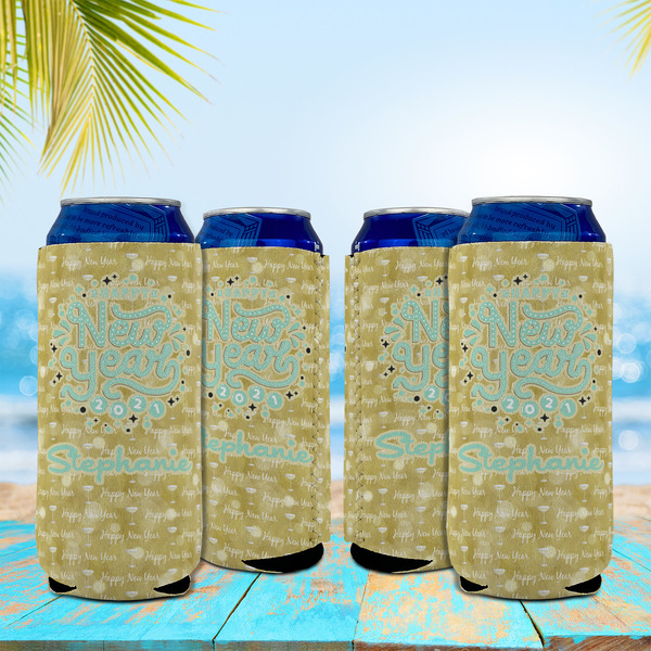 Happy New Year 16oz Can Sleeve - Set of 4 - LIFESTYLE