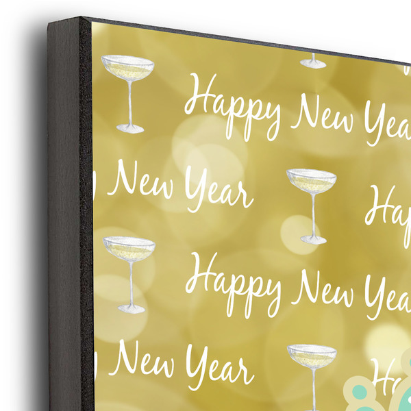 Happy New Year 16x20 Wood Print - Closeup