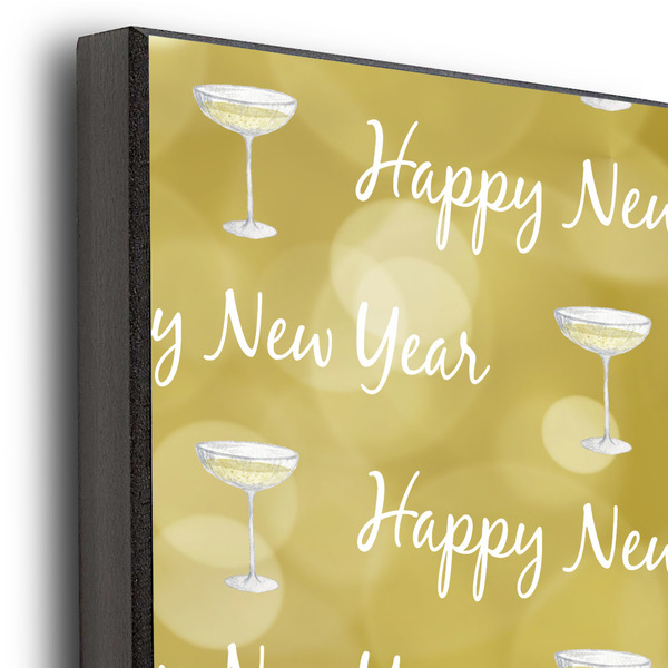 Happy New Year 20x24 Wood Print - Closeup