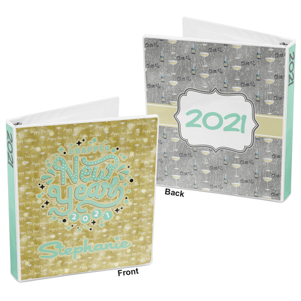 Happy New Year 3-Ring Binder Front and Back