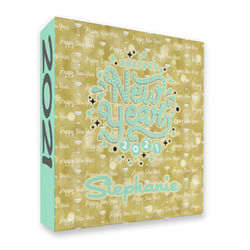 Happy New Year 3 Ring Binder - Full Wrap - 2" (Personalized)