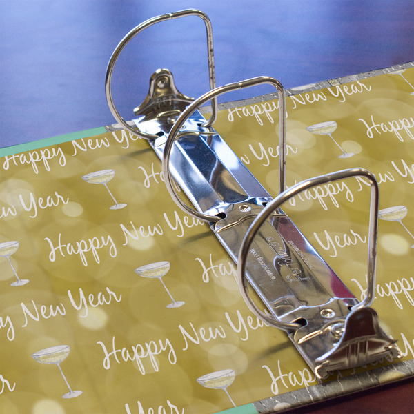 Happy New Year 3 Ring Binders - Full Wrap - 3" - DETAIL
