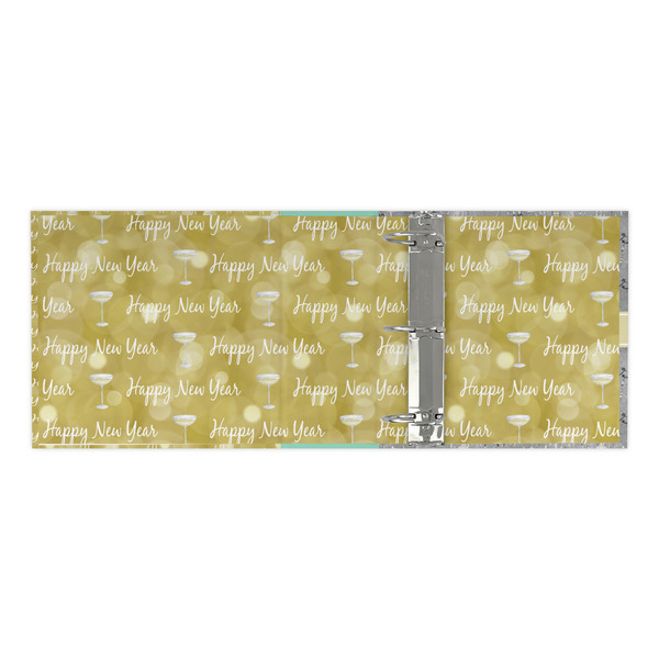 Happy New Year 3 Ring Binders - Full Wrap - 3" - OPEN INSIDE