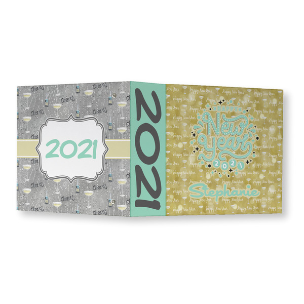 Happy New Year 3 Ring Binders - Full Wrap - 3" - OPEN OUTSIDE