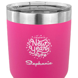 Happy New Year 30 oz Stainless Steel Tumbler - Pink - Single Sided (Personalized)
