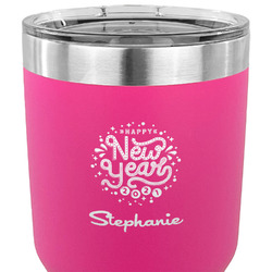 Happy New Year 30 oz Stainless Steel Tumbler - Pink - Double Sided (Personalized)