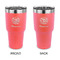 Happy New Year 30 oz Stainless Steel Tumbler - Coral - Double Sided (Personalized)