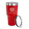 Happy New Year 30 oz Stainless Steel Ringneck Tumblers - Red - LID OFF
