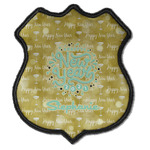 Happy New Year Iron On Shield Patch C w/ Name or Text