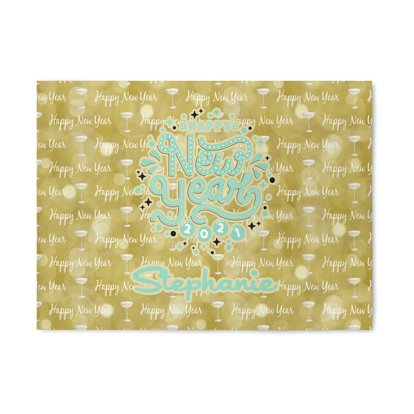 Custom Happy New Year 5' x 7' Patio Rug (Personalized)