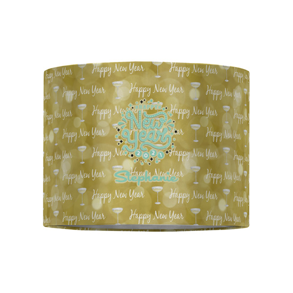 Happy New Year 8" Drum Lampshade - FRONT (Fabric)