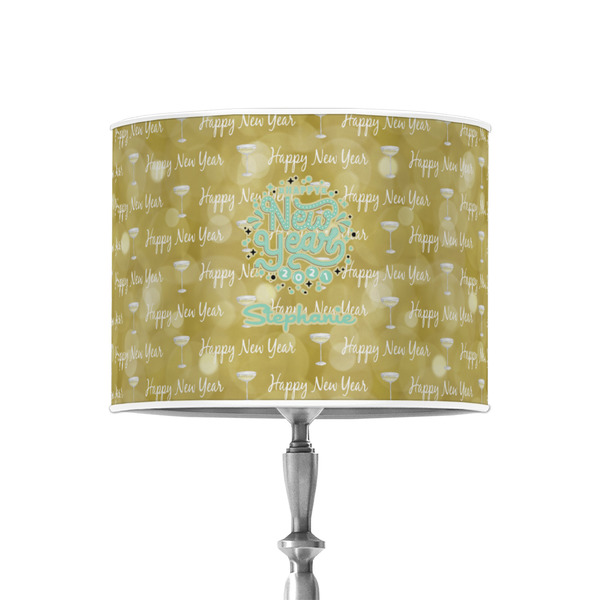 Happy New Year 8" Drum Lampshade - ON STAND (Poly Film)