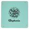 Happy New Year 9" x 9" Teal Leatherette Snap Up Tray - APPROVAL