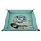 Happy New Year 9" x 9" Teal Leatherette Snap Up Tray - STYLED