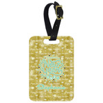 Happy New Year Metal Luggage Tag w/ Name or Text