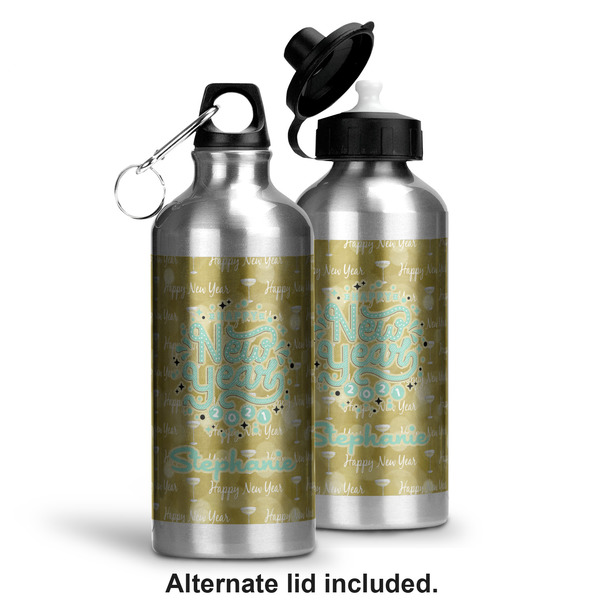 Happy New Year Aluminum Water Bottle - Alternate lid options