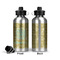 Happy New Year Aluminum Water Bottle - Front and Back
