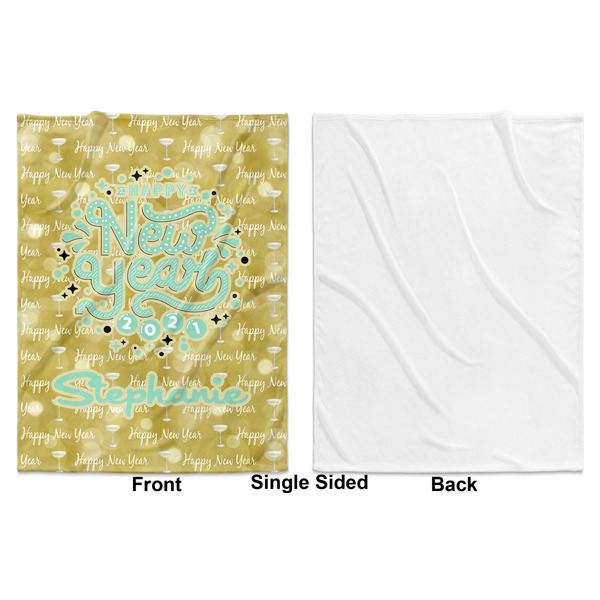 Happy New Year Baby Blanket (Single Sided - Printed Front, White Back)