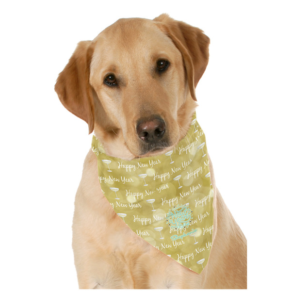 Custom Happy New Year Dog Bandana Scarf w/ Name or Text