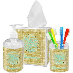 Happy New Year Acrylic Bathroom Accessories Set w/ Name or Text