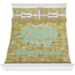 Happy New Year Comforter Set - Full / Queen w/ Name or Text