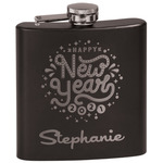 Happy New Year Black Flask Set (Personalized)