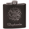 Happy New Year Black Flask - Engraved Front