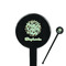 Happy New Year 7" Round Plastic Stir Sticks - Black - Double Sided (Personalized)