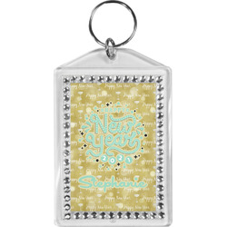Happy New Year Bling Keychain w/ Name or Text
