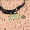 Happy New Year Bone Shaped Dog ID Tag - Small - In Context