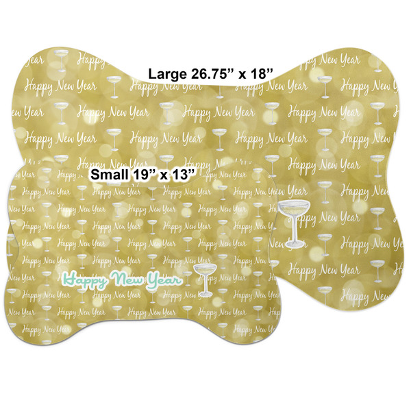 Happy New Year Bone Shaped Mat Comparison