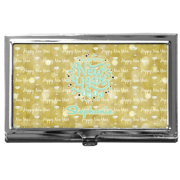Custom Happy New Year Business Card Case