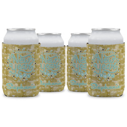Happy New Year Can Cooler (12 oz) - Set of 4 w/ Name or Text