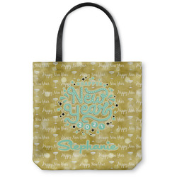 Happy New Year Canvas Tote Bag - Small - 13"x13" w/ Name or Text